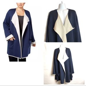 Alfani Navy Cardigan Sweater Plus 2x